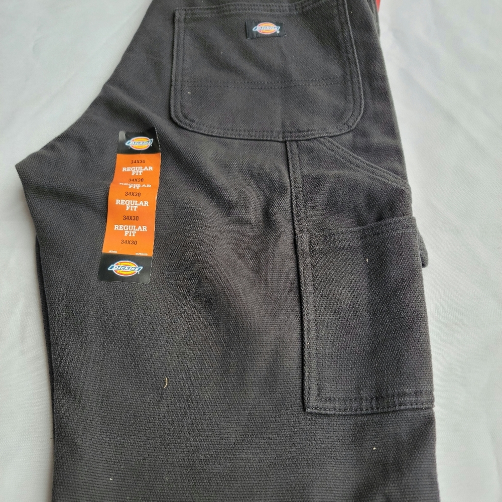Dickies Insulated Carpenter Pants. Black. Hammer Loop, Tool Picket, Flat Fronts.